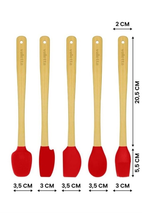 VALLETTA VLT1532 INDIGO SPATULA 5'Lİ SET - KIRMIZI