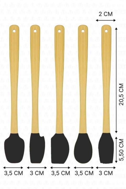 VALLETTA VLT1544 INDIGO SPATULA 5'Lİ SET - GRİ MERMER