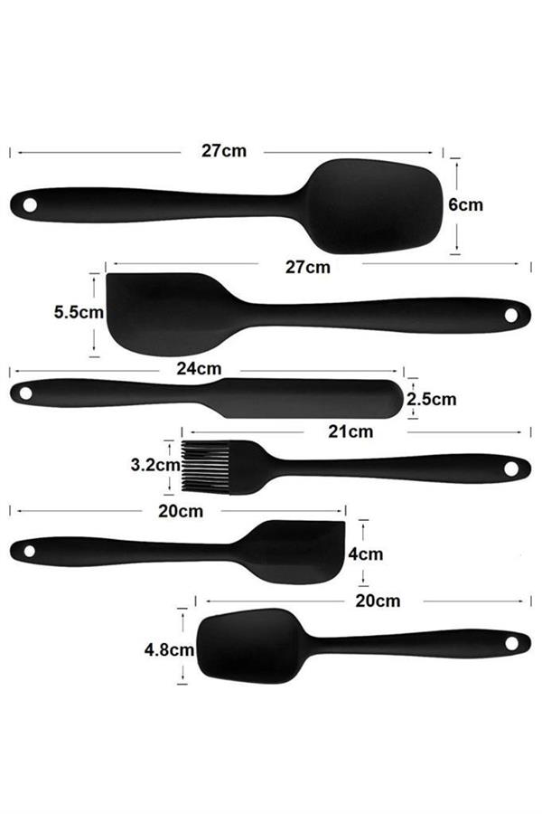 VALLETTA VLT1016 DRONGO 6'LI SPATULA SET SİYAH