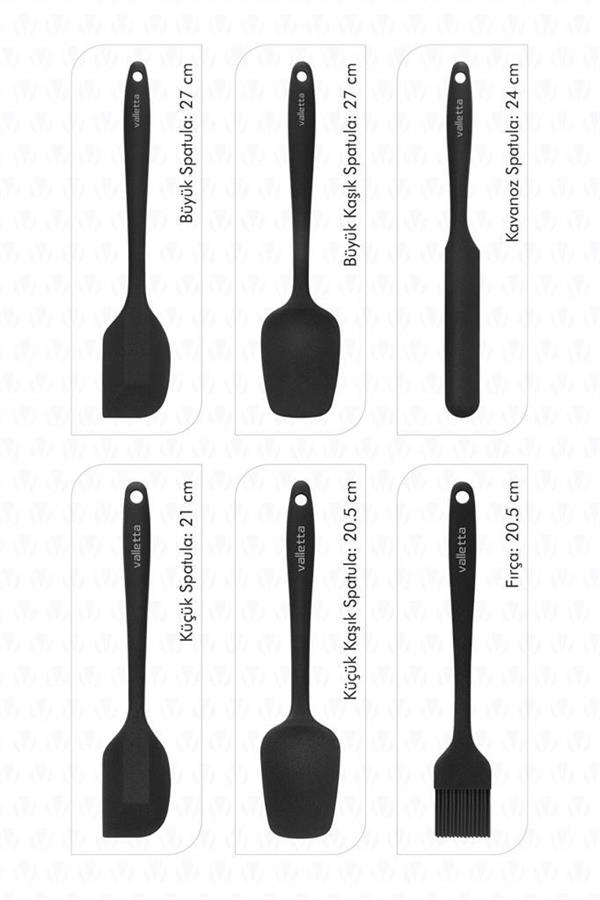 VALLETTA VLT1016 DRONGO 6'LI SPATULA SET SİYAH