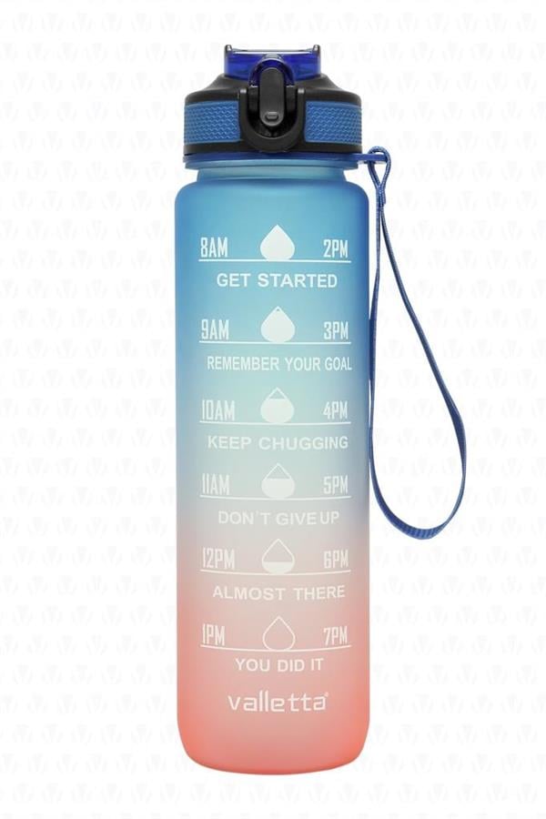 Fofana Bpa Içermez Motivasyonel Su Matarası 900 Ml Mavi Su Matarası,su Şişesi,suluk