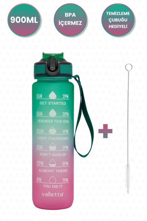 VALLETTA VLT1242 FOFANA MOTİVASYONLU SU MATARASI 1 LT - YEŞİL