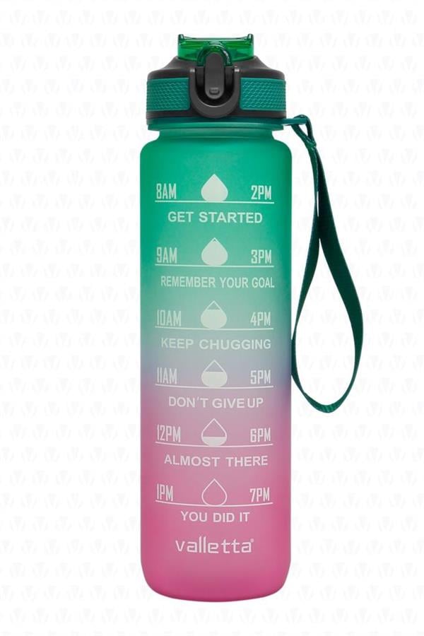 VALLETTA VLT1242 FOFANA MOTİVASYONLU SU MATARASI 1 LT - YEŞİL