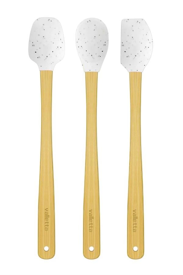 VALLETTA INDIGO VLT1516 SPATULA 3'LÜ SET - BEYAZ NOKTALI
