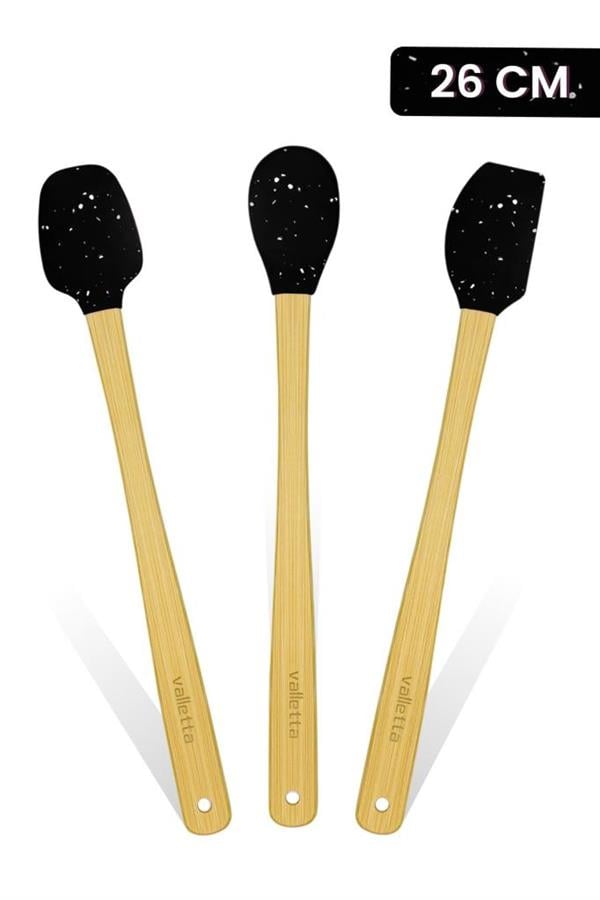VALLETTA INDIGO VLT1520 SPATULA 3'LÜ SET - SİYAH NOKTALI