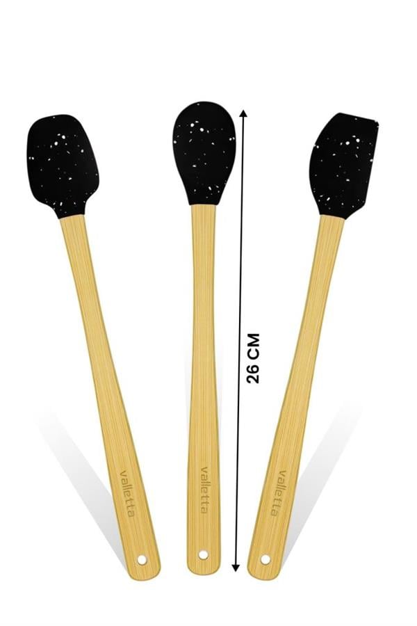 VALLETTA INDIGO VLT1520 SPATULA 3'LÜ SET - SİYAH NOKTALI