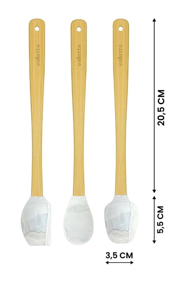 VALLETTA INDIGO VLT1522 SPATULA 3'LÜ SET - GRİ MERMER