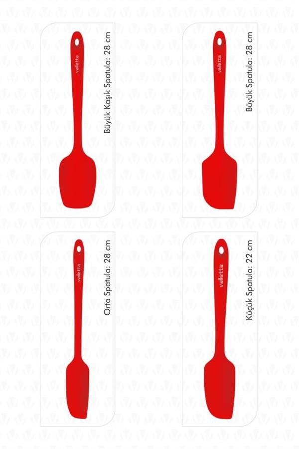 VALLETTA VLT1162 OSTERİS 4'LÜ SPATULA SET KIRMIZI